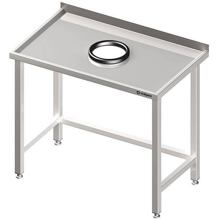 Wall table without shelf 1500x700x850 mm, with waste opening STALGAST MEBLE 980927150