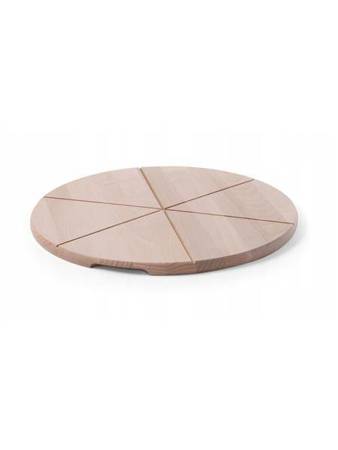 Wooden pizza board - ¶r. 350 mm, divided into 6 HENDI 505557