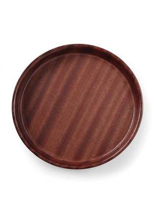 Wooden tray with high rim,antip.walnut - ¶r.320x(H)35 mm HENDI 507711