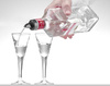 Chromium-plated pouring bottle - set of 6 pcs. HENDI 599372