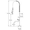 Filler with spout two-hole wall-mounted 651542 STALGAST