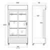 Glass refrigerated cabinet SD802BSLE | sliding door | 690 l (RQ801SL)