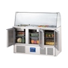 Refrigerated 3 door salad table with glass extension, V 368 l STALGAST 832232