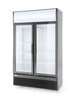 Refrigerated display case with illuminated panel 2-door 750L