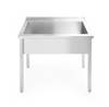 Table with 1-chamber pool without bezel Budget Line - bolted 800x600x(H)850 | HENDI 811009