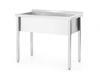 Table with 1-chamber pool without bezel Budget Line - bolted 800x600x(H)850 | HENDI 811009