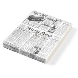 Pergamentpapier - Zeitungsdruck 200x250 mm - Packung. 500 Stück. HENDI 678121