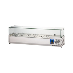 Tisch-Kühlvitrine mit Glas, 6 x GN 1/4 STALGAST 834641