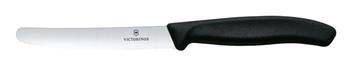 Victorinox Swiss Classic Tomatenmesser, abgerundete Spitze, Wellenschliff, 11 cm, schwarz | HENDI 6.7833