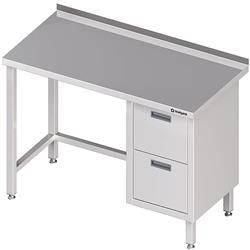 Wandtisch mit zwei Schubladen (P), ohne Regal 1200x600x850 mm STALGAST MEBLE 980256120