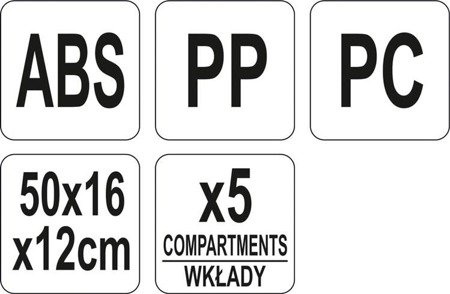 BAR-TOP-BEHÄLTER SCHWARZ 5 SEGMENTE | YG-07080