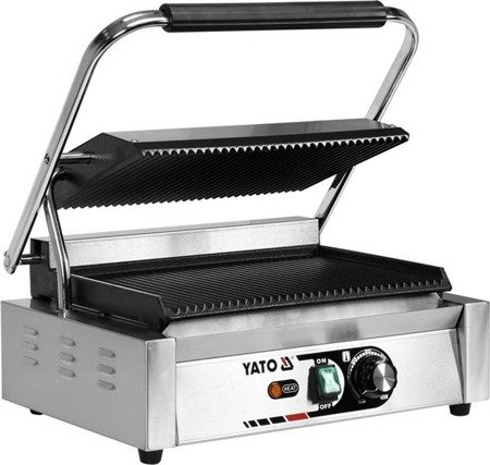 ELEKTRISCHER PANINI KONTAKTGRILL VOLL GERIFFELT 44CM 2,2KW | YG-04557