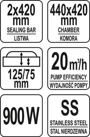 FREISTEHENDE VAKUUMVERPACKUNGSMASCHINE 420MM | YG-09310