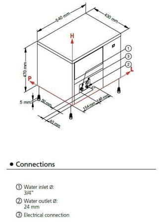 Frozen Dice Eiswürfelbereiter | 22 kg/24h | eingebaut | IC35A