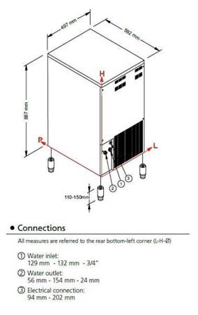 Gefrierwürfel | 53 kg/24h | luftgekühltes System | SL110A