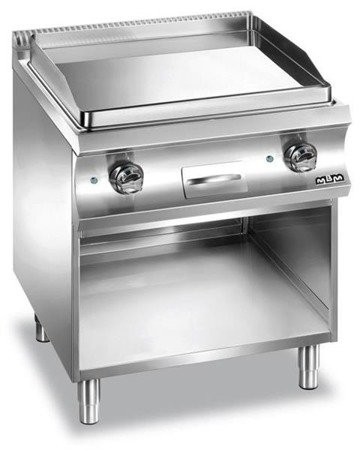 Grillplatte dreiseitig geschlossener Sockel - elektrisch 1/2 glatt + 1/2 geriffelt EFTA777LR MBM