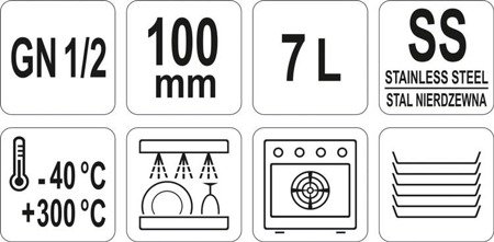 PERFORIERTER EDELSTAHL-BEHÄLTER 1/2 100 | YG-00356