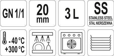 PERFORIERTER EDELSTAHLBEHÄLTER GN 1/1 20 | YG-00340