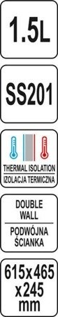 TISCHTHERMOSKANNE MIT DRUCKKNOPF 1,5L | YG-07013