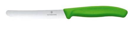 Victorinox Swiss Classic Tomatenmesser, abgerundete Spitze, Wellenschliff, 11 cm, HENDI grün 6.7836.L114