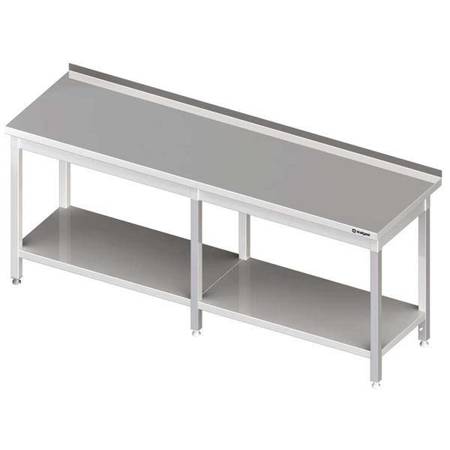 Wandtisch mit Regal 2600x600x850 mm geschweißt STALGAST MEBLE 980056260