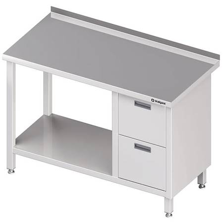 Wandtisch mit zwei Schubladen (P), und Regal 1600x600x850 mm STALGAST MEBLE 980276160