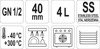 EDELSTAHL CATERING BEHÄLTER GN 1/2 40 | YG-00261