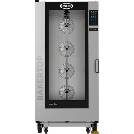 Piec konwekcyjno-parowy piekarski 16x(600x400) BakerTop Mind.Maps plus gazowy 35,0kW z wózkiem XEBL-16EU-GPRS