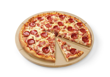 Deska pod pizzę drewniana - śr. 350 mm, dzielona na 6 HENDI 505557