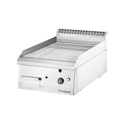 Gasgrill, verchromt, geriffelt, P 6,5 kW, U230 V, G20 STALGAST 9736210