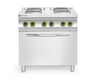 Kuchnia elektryczna 4 płytowa Kitchen Line z wentylowanym piecem e HENDI 225936