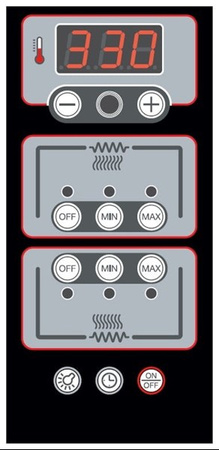 Piec do pizzy elektryczny Cuppone Donatello | jednokomorowy | panel cyfrowy | 6x36 | DN635L/1 CD