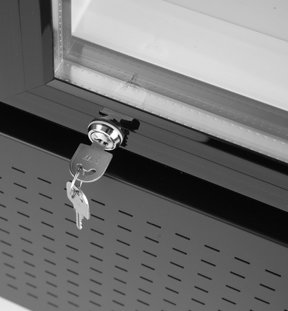 Lodówka barowa 1-drzwiowa z podświetlanym panelem, Arktic, 254 l, czarna HENDI 233788