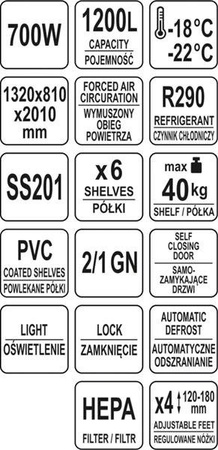 1200L 1340x810x2010 DOUBLE FREezer RACK | YG-05221