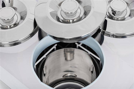 Eiscreme-Spender | Eiscreme-Vitrine | Konservator | Retro | 8 Tuben | runde Schalen | 1283x670x895 mm | GELATO POZETTI 8
