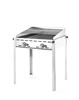 Grill gazowy Green Fire Profi Line 2-palnikowy - patelnia żeliwna i ruszt HENDI 149508