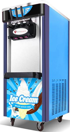 Italian ice cream machine | soft ice cream machine | overnight cooling | 2 flavors + mix | 2x5,8l