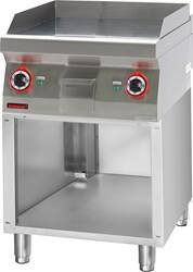 Płyta grillowa gładka 600 mm 8kW na podstawie szafkowej otwartej 700.PBE-600G.S Kromet