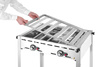 Grill gazowy Green Fire Profi Line 2-palnikowy - patelnia żeliwna i ruszt HENDI 149508