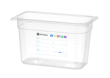 Pojemnik GN HACCP z polipropylenu 1/3 200 - bez pokrywki HENDI 880258