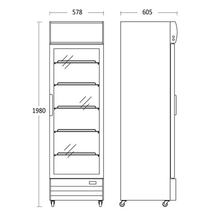 Szafa chłodnicza przeszklona SD417BE | czarna | 280l