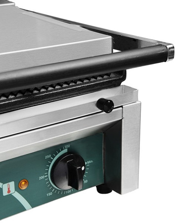 Grill elektryczny kontaktowy panini podwójny RN103-A | płyty ryflowane