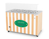 Eiscreme-Spender | Eiscreme-Vitrine | Konservator | Retro | 8 Tuben | runde Schalen | 1283x670x895 mm | GELATO POZETTI 8 BEIGE