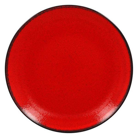 FIRE Flache Platte, rund 24 cm rot TOM-GAST code: R-FRNNPR24RD-12