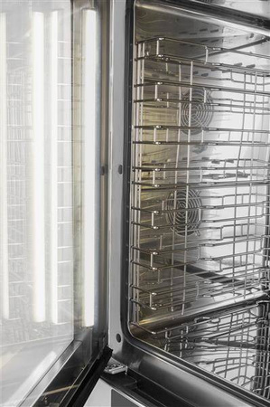 Piec konwekcyjno-parowy ICET051E | automatyczny system myjący | przystosowanie pod podłączenie okapu | 5x GN 1/1 | 5x 600x400 | Alphatech by Lainox  | sterowanie elektroniczne