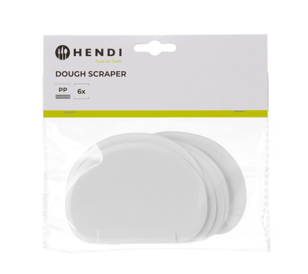 Skrobka cukierniczo-piekarnicza półokrągła 104x74 mm, zestaw 6 szt. HENDI 554142