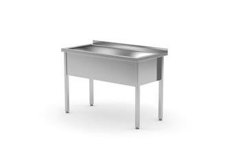 Table with single-chamber pool - welded with dimensions. 1000 x 700 x 85 HENDI 812860