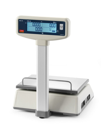 Waga kalkulacyjna LCD z wysięgnikiem i legalizacją, seria EGE, 15 kg | HENDI TEM015B1D