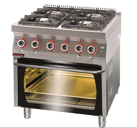 Gas cooker with electric oven 700.KG-4/PE-1 Kromet