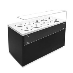 Dystrybutor do lodów | witryna do lodów Pozetti DV 10 | 10+8 tub  | 1560x700x1200 mm |